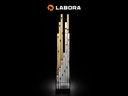 Waterpas LABORA 80 cm, dikwandig aluminium, 2 libellen