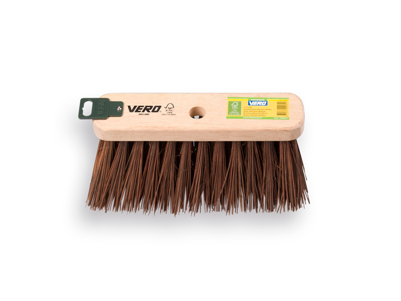 VERO street broom 2 bassine/African fiber 28 cm, flat block