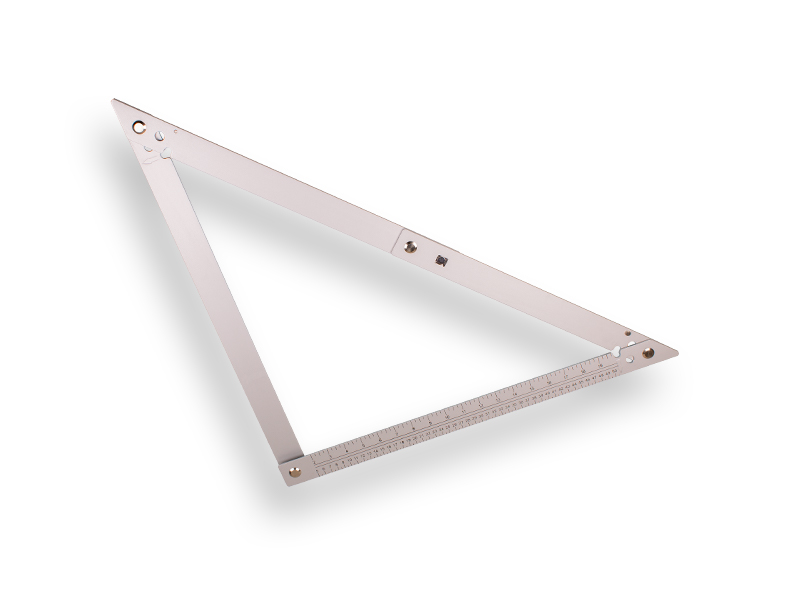 [1505302] Folding square LABORA aluminium 60 x 60 cm, with protective cover