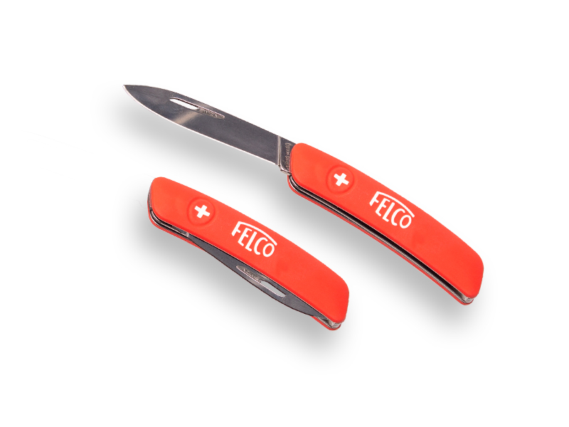 Couteau de poche FELCO 500, 3 fonctions, longueur 95 mm, avec poignée « soft-touch »