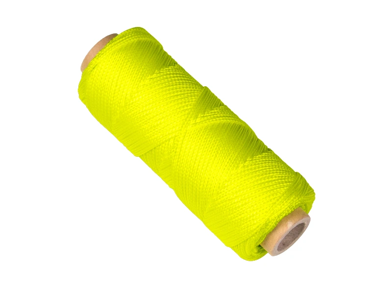 [960910] Absteckschnur LABORA Fluor Gelb 1,4 mm 50 Meter, geflochtenes Nylonseil
