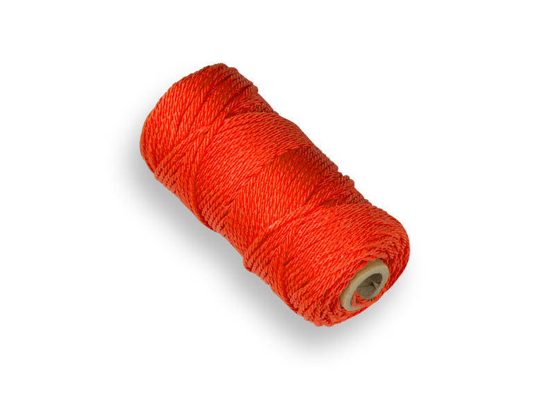 [960913] Absteckschnur LABORA Fluororange 1,4 mm 50 Meter, geflochtenes Nylonseil