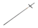 Piquet en fil d’acier LABORA 600 x 14 mm, galvanisé, avec tête cruciforme 100 mm