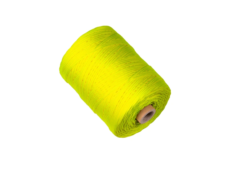 [961010] Cordeau d’alignement LABORA fluor jaune 1,4 mm 200 mètres, corde en nylon tressé