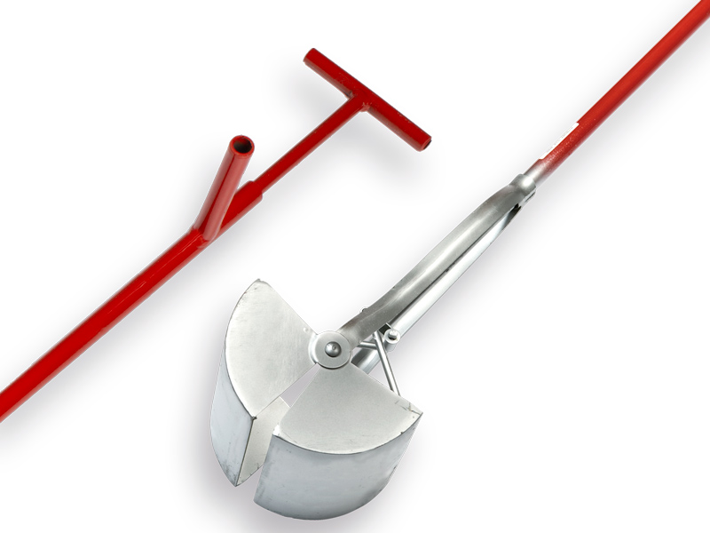 E720 Putschep 24 cm, Vierkant model, steel 200 cm