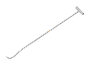 Manhole cover hook LABORA 1000 x 12 mm galvanised, with forged curl