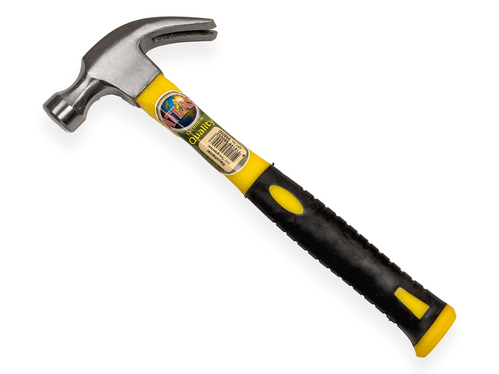 ATLAS claw hammer with fiberglass handle