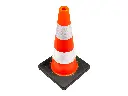Cône - cône de signalisation LABORA 50 cm PE, orange blanc, base lestée